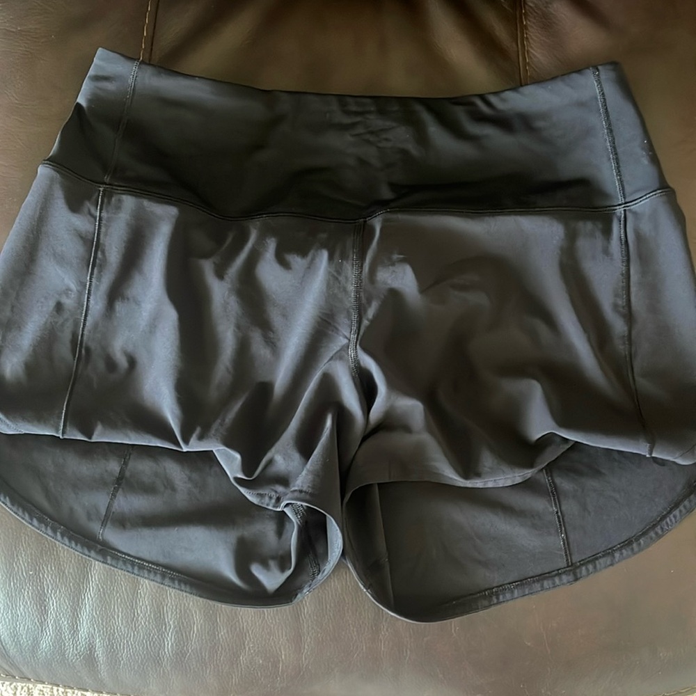 Black Lululemon 4 inch shorts